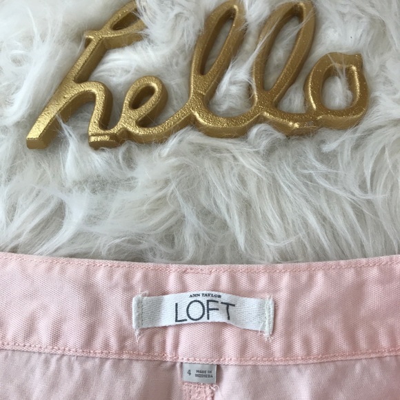 Ann Taylor LOFT Pink Linen Shorts SZ 4 - Picture 4 of 7
